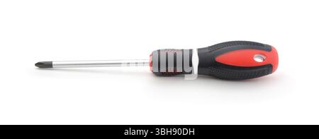 New manual screwdriver isolated on white. Stock Photo