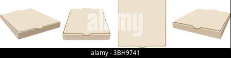 Pizza box design Stock Vector
