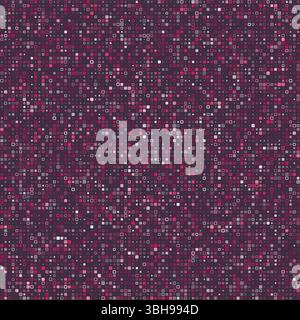 Seamless geometric pattern. Various style rounded squares in multiple colors. Muted purple, deep rose, soft lavender, grayish mauve. Stock Vector
