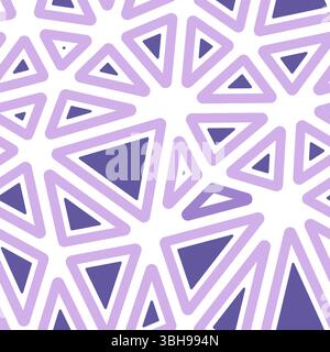 Abstract background with geometric mosaic shapes. Rounded solid shapes in frames. Big triangles size. Single color tone style. Repeatable pattern. Stock Vector