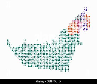 United Arab Emirates map pattern vector Stock Vector Image & Art - Alamy