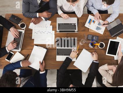 Diverse business team at meeting Stock Photo