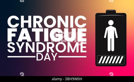 Beyond the Exhaustion, Chronic Fatigue Syndrome Awareness Day Stock Vector