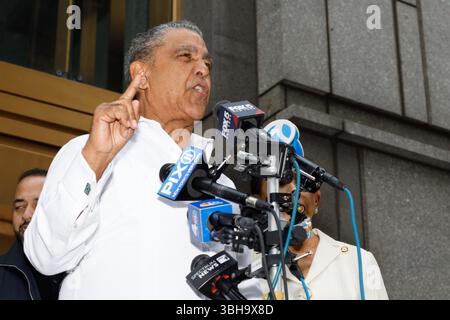 New York, NY. June 8th, 2025, Rep. Adriano Espillat gives a press