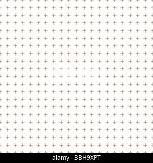 Graph check paper. Cross sign pattern. Printable grid paper with with plus. Geometric background for school, wrapping, invitations, card, scrapbooking Stock Vector