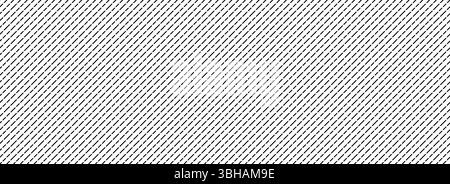 Seamless diagonal dash line pattern. Repeated slash dashed lines background. Black and white angled linear wallpaper. Abstract tilted slanted stripes backdrop. Repeating oblique strip texture. Vector Stock Vector