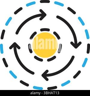 Icon for consistent,constant Stock Vector