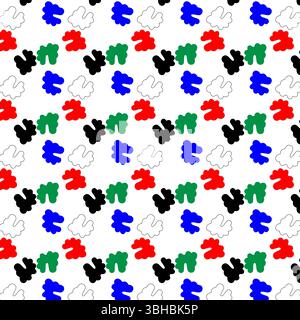 Colorful Abstract Blob Seamless Pattern - Organic Shape Background Stock Vector