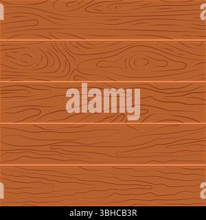 Wood texture background. Five wooden boards in flat design. Vector illustration Stock Vector