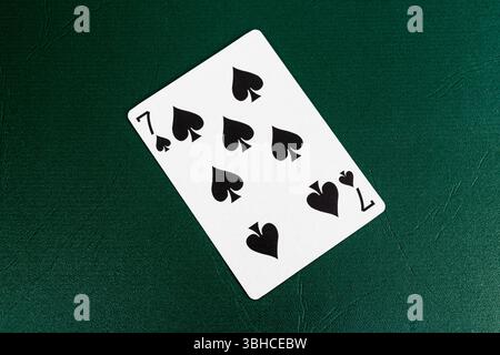 seven of spades playing card Stock Photo - Alamy