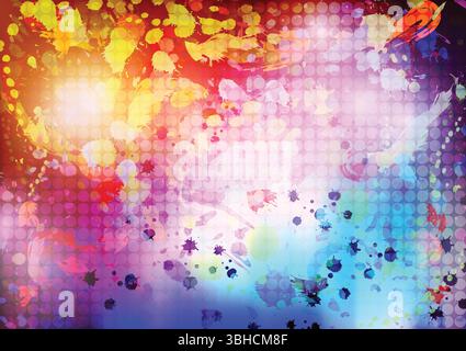 Abstract Watercolor  Background with Soft Splashes Stock Vector