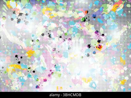 Abstract Watercolor  Background with Soft Splashes Stock Vector