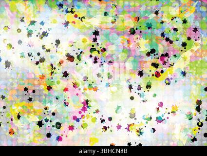 Abstract Watercolor  Background with Soft Splashes Stock Vector