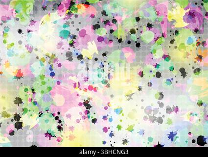 Abstract Watercolor  Background with Soft Splashes Stock Vector