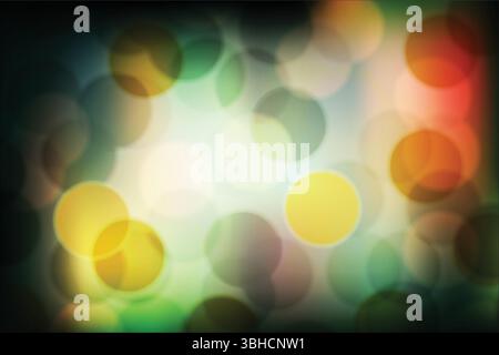 Abstract  Bokeh Background with Light Circles Stock Vector