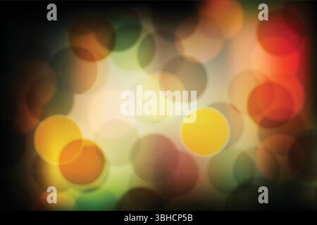 Abstract  Bokeh Background with Light Circles Stock Vector