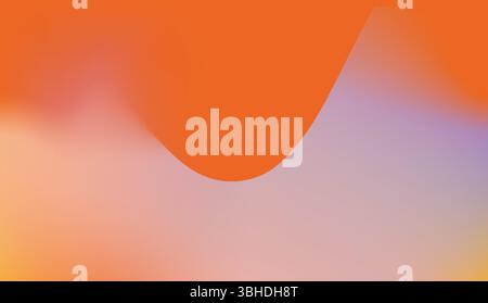 Abstract Orange Gradient Background - Modern Fluid Wave Design Stock Vector