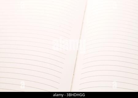 Ruled paper notebook page, macro Stock Photo