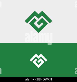 GM and MG Letters Logo Design - MG Letters initial Logo Design Stock Vector
