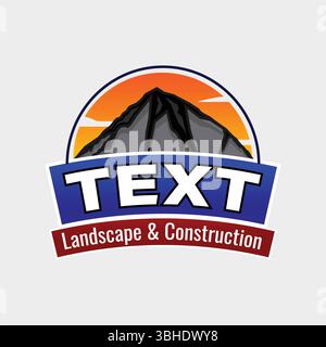 Landscape and Construction Business logo - Modern logo Design Stock Vector