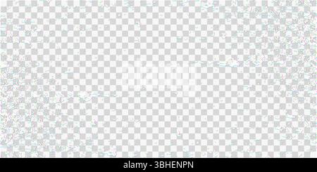 Glitch distortion texture with multicolored noise fragments. Abstract digital damage effect isolated on transparent background. Horizontal format Stock Vector