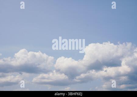 White clouds in a blue sky,  Copy space Stock Photo