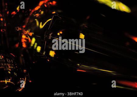 Macro image of edison light bulb in warm light Stock Photo
