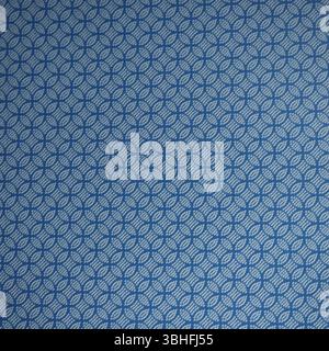 Traditional Japanese Seigaiha Wave Pattern in Blue Tones Stock Photo