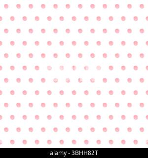 abstract seamless pattern: red watercolor circles against white background Stock Photo