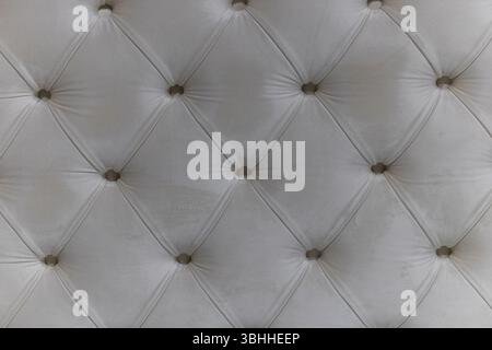 Light Grey Velvet Tufted Upholstery Texture Stock Photo
