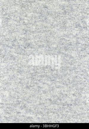 Light grey coloured fine yarn knitted wool jumper texture background Stock Photo
