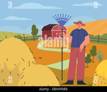 cartoon farmer set vector illustration Stock Vector Image & Art - Alamy