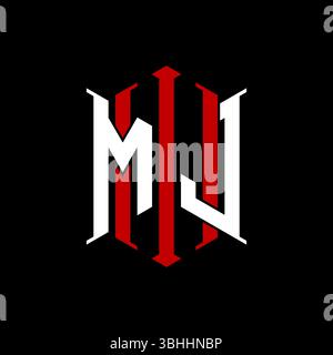 Logo initial monogram with geometric modern rectangle Elegant style design in isolated background, minimalist geometric shape style logo. Stock Vector