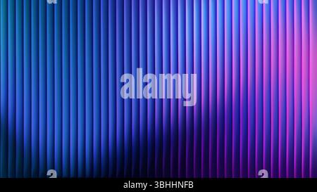 Ribbed fractal neon glass background with gradient color and abstract blur. Blue texture with graphic aura, pink mesh, and pastel hologram. Bright sof Stock Vector