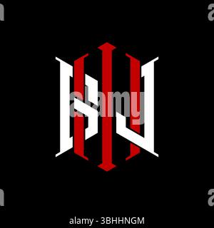 Logo initial monogram with geometric modern rectangle Elegant style design in isolated background, minimalist geometric shape style logo. Stock Vector