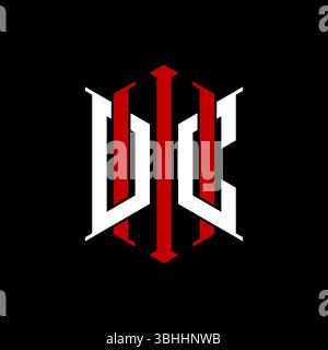 Logo initial monogram with geometric modern rectangle Elegant style design in isolated background, minimalist geometric shape style logo. Stock Vector