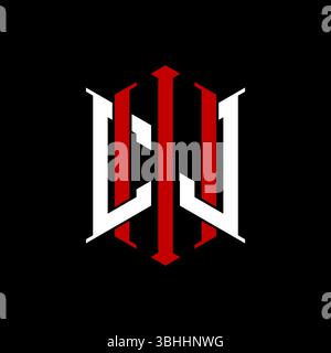 Logo initial monogram with geometric modern rectangle Elegant style design in isolated background, minimalist geometric shape style logo. Stock Vector