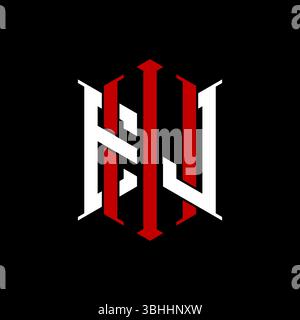 Logo initial monogram with geometric modern rectangle Elegant style design in isolated background, minimalist geometric shape style logo. Stock Vector