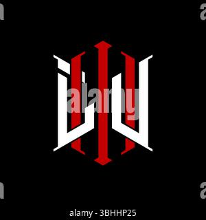 Logo initial monogram with geometric modern rectangle Elegant style design in isolated background, minimalist geometric shape style logo. Stock Vector