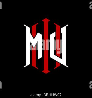 Logo initial monogram with geometric modern rectangle Elegant style design in isolated background, minimalist geometric shape style logo. Stock Vector