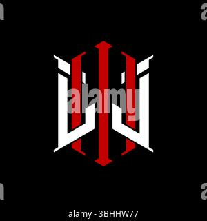 Logo initial monogram with geometric modern rectangle Elegant style design in isolated background, minimalist geometric shape style logo. Stock Vector
