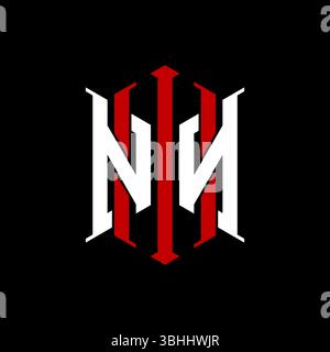 Logo initial monogram with geometric modern rectangle Elegant style design in isolated background, minimalist geometric shape style logo. Stock Vector