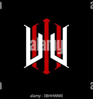 Logo initial monogram with geometric modern rectangle Elegant style design in isolated background, minimalist geometric shape style logo. Stock Vector