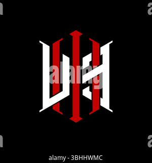 Logo initial monogram with geometric modern rectangle Elegant style design in isolated background, minimalist geometric shape style logo. Stock Vector