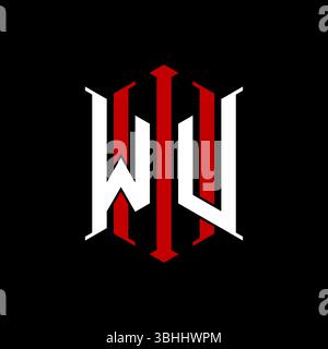 Logo initial monogram with geometric modern rectangle Elegant style design in isolated background, minimalist geometric shape style logo. Stock Vector