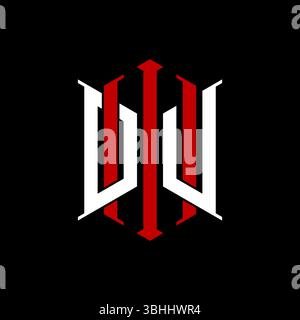 Logo initial monogram with geometric modern rectangle Elegant style design in isolated background, minimalist geometric shape style logo. Stock Vector