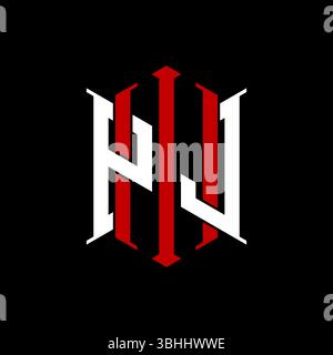 Logo initial monogram with geometric modern rectangle Elegant style design in isolated background, minimalist geometric shape style logo. Stock Vector