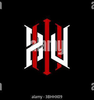 Logo initial monogram with geometric modern rectangle Elegant style design in isolated background, minimalist geometric shape style logo. Stock Vector
