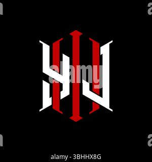 Logo initial monogram with geometric modern rectangle Elegant style design in isolated background, minimalist geometric shape style logo. Stock Vector