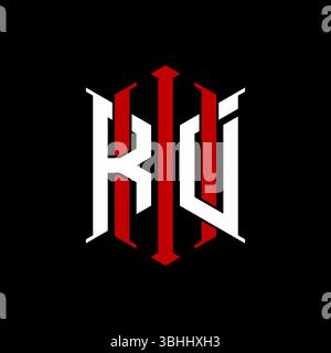 Logo initial monogram with geometric modern rectangle Elegant style design in isolated background, minimalist geometric shape style logo. Stock Vector
